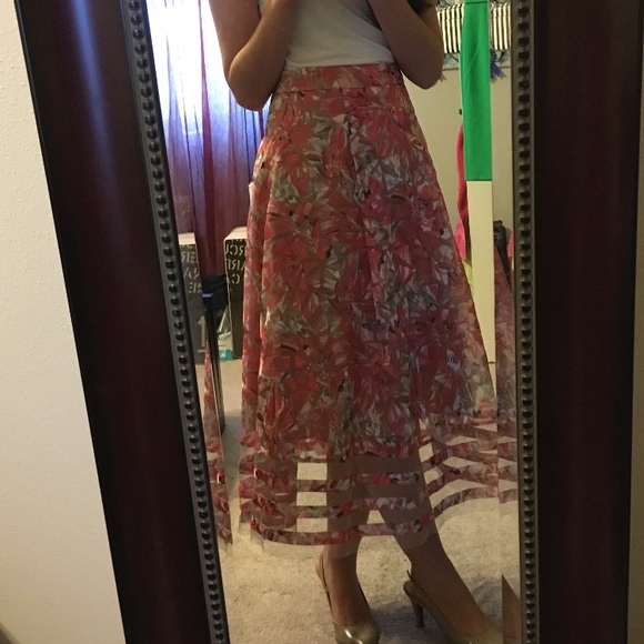 Anthropologie Dresses & Skirts - Anthropology Tee Length Embroidered Skirt 💕